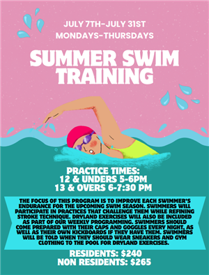 WRST Summer Swim Training 